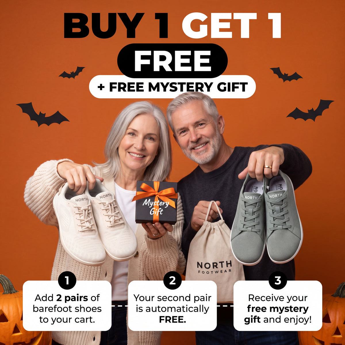 Halloween: Kjøp 1, få 1 gratis hos North Footwear