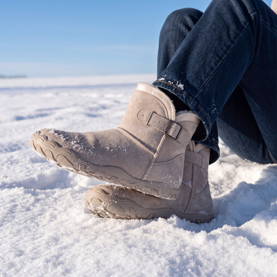Steady steps on [snow and slush]